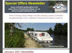 January 2021 Newsletter screenshot